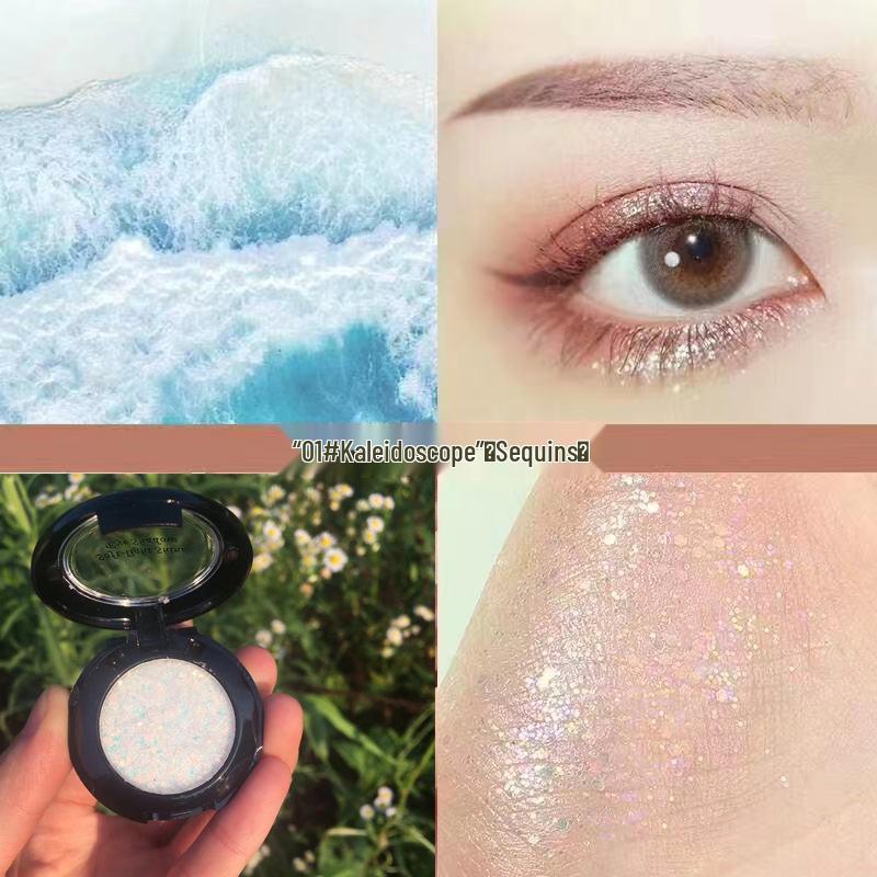 Monochrome Glitter Star Sequins Eyeshadow for Children's Day Performance
