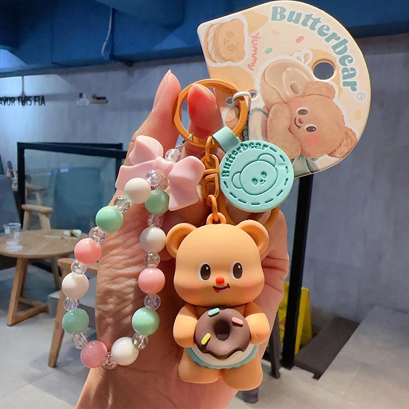 Chaveiro Fofo de Urso Trompete - Pingente de Presente Criativo para Casais