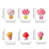 6pcs DIY Micro Floral Arrangement, Miniature Craft for Focus & Relaxation, Tabletop Vase Decor, Mother's Day Gifts