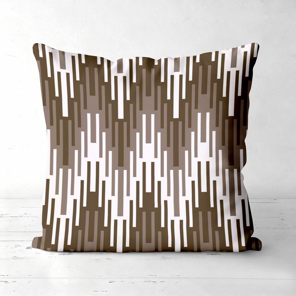 Pieces Brown Geometric Farmhouse Pillow Covers Polyester Sofa Decorative Cushion Cov Headboard Pillow (Without Pillow Core