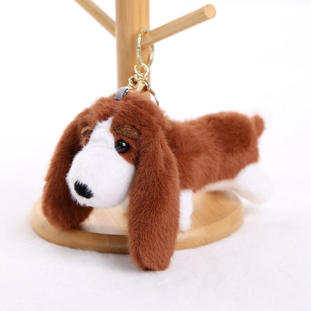 

Basset Hound Soft Plush Doll Pendant With Short Hair Fabric For Birthday Gift темно-коричневого кольору