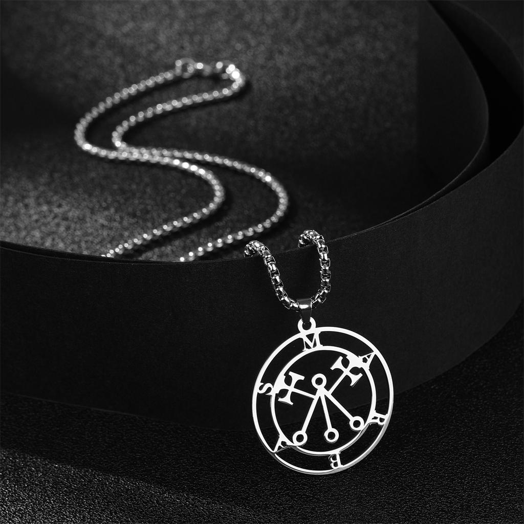  Mythical Goddess Sigil of Lilith Necklaces Stainless Steel Demon Seal Marbas Pendant Necklace Solomon Amulet Jewelry