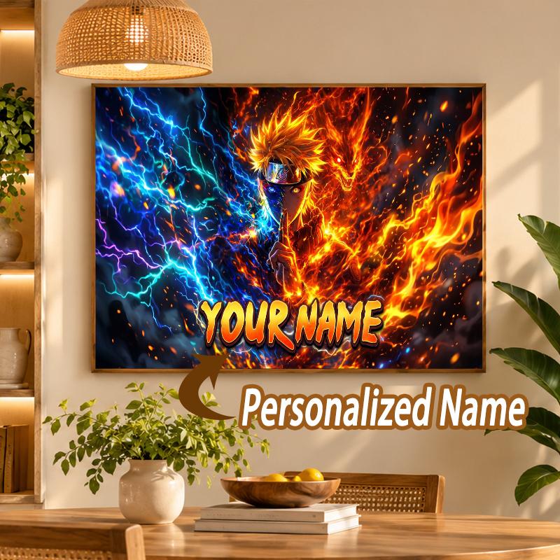 Naruto Uzumaki Custom Name Diamond Painting Personalized 5D Full Drill DIY Diamond Art Home Decor