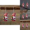Christmas Themed Santa Claus Holding Tree Pattern Women Acrylic Earrings For Christmas Celebration Gift