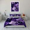 Elegant Purple Rose Gift Set Exquisite Three-Piece Bedding Set Gift For Kids And Adults