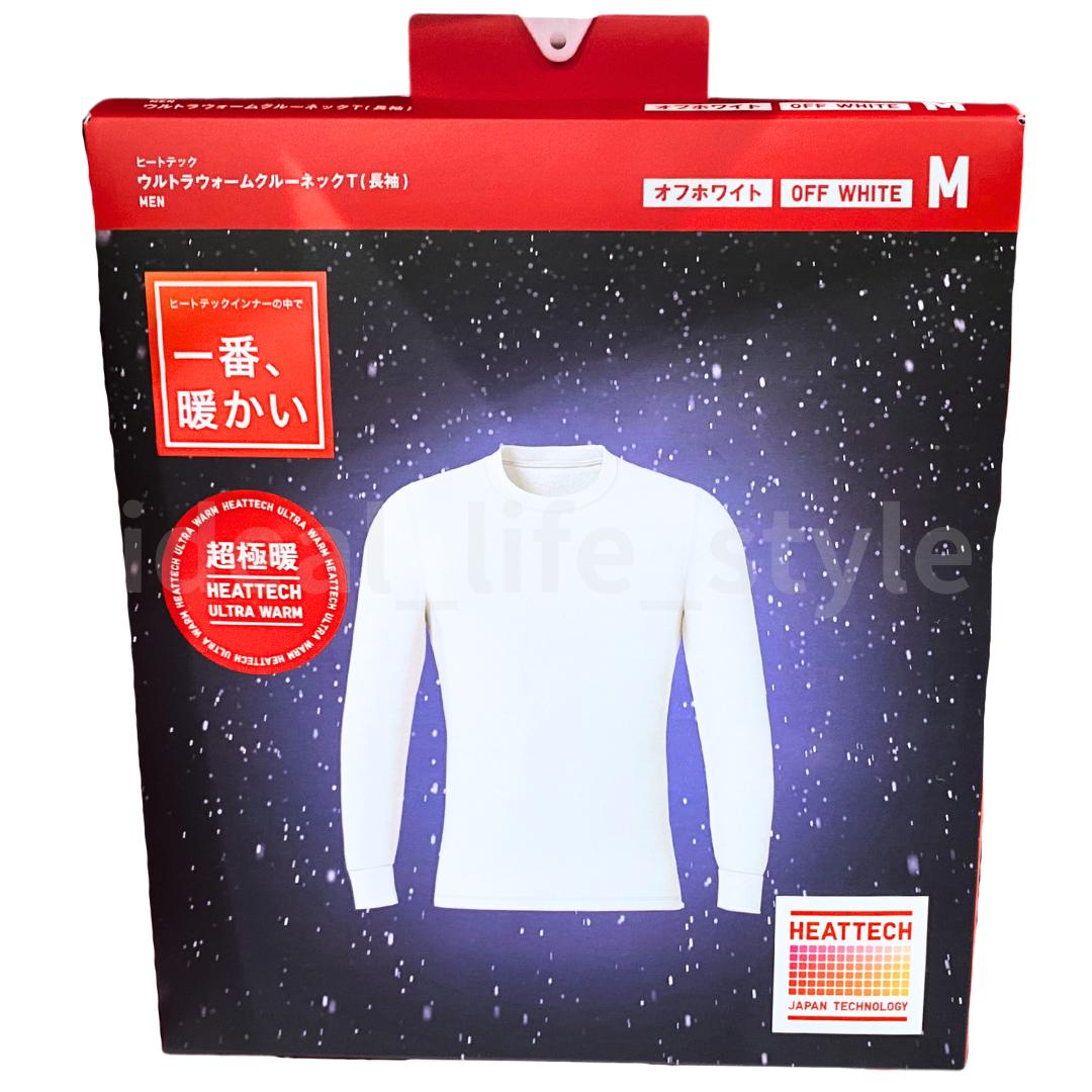 

Чоловіча термофутболка з довгим рукавом та круглим вирізом UNIQLO HEATTECH Ultra Warm XS-4XL 472926 NWT M off білий колір