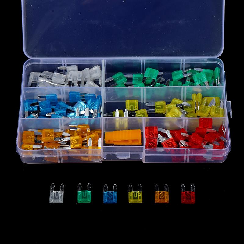 120Pc Mini Small Size Blade Car Fuse Micro Blade Fuse Set Car Truck Accessories