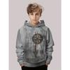 3D Digital Printed Retro Navigation Compass Map Pattern Hooded Sweatshirt,  Fashionable and Trendy Casual Children's Clothing, Suitable