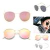 Fashion Oversized Round Sunglasses For Men And Women With Vintage Retro Mirror Glasses