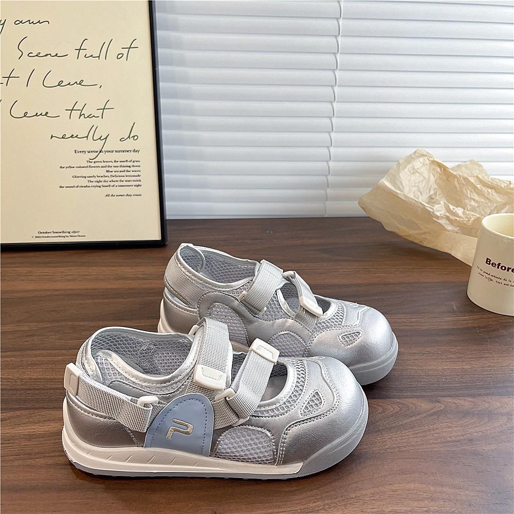 Velcro little white shoes women's shoes summer new chic niche design Mary Jane Forrest Gump board shoes