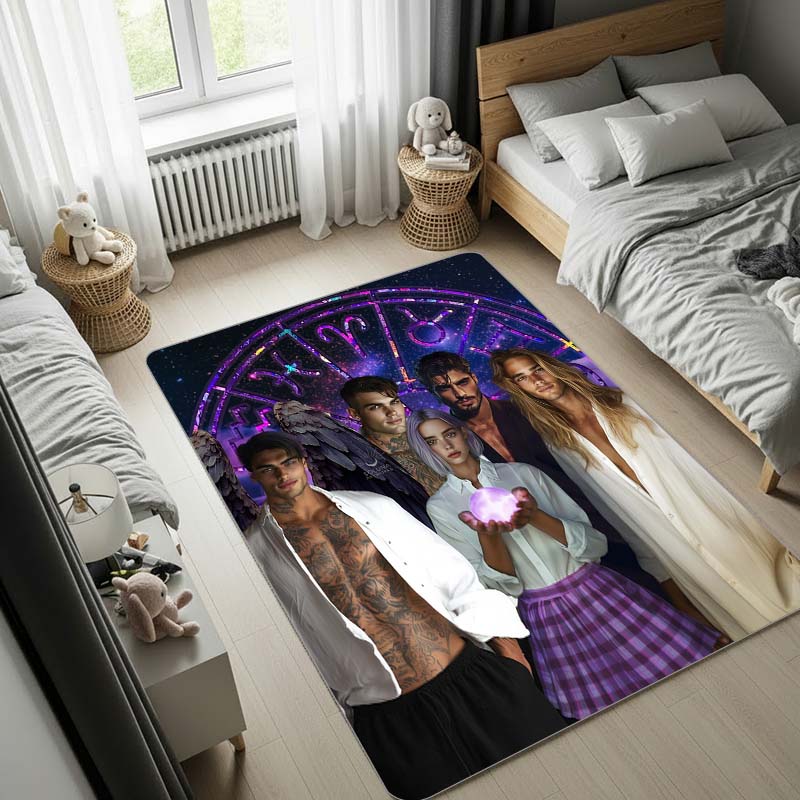 

Ruthless Boys of The Zodiac Carpet, Vampires, Horror,Halloween,Bedroom Rug, Doormat,Living Room Rug, Bedside Carpet,Chair Mat 60x90cm