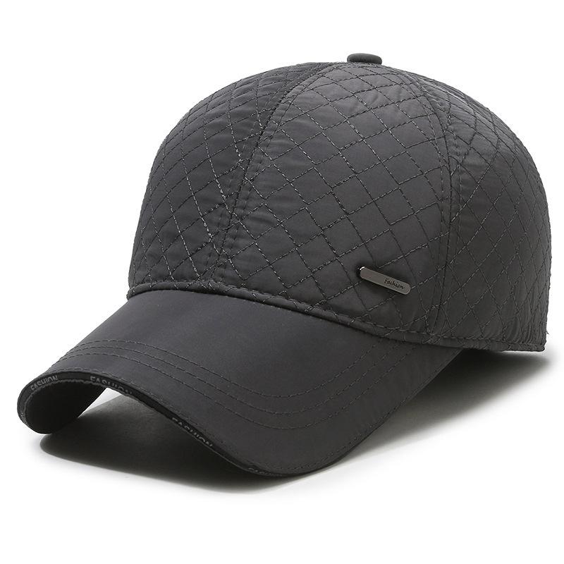 Middle-Aged And Elderly Hats Men S Autumn And Winter Hats Shade And Fleece Thermal Ear Protection Hats Baseball Hats Outdoor Cotton Hats Adjustable серый