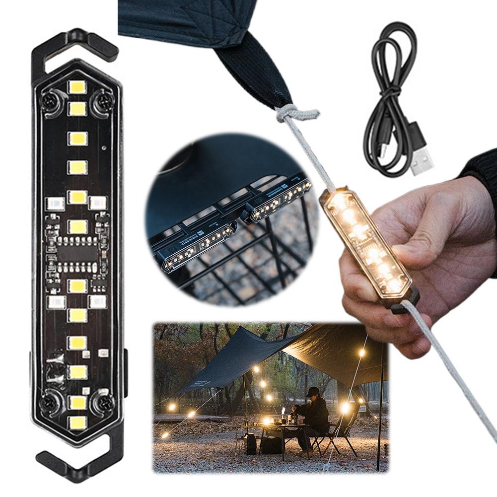 

Wind Rope Warning Light Type-C Charging Tent String Lamp IPX4 Waterproof Wind Rope Decoration Light for Outdoor Camping Picnic Australia