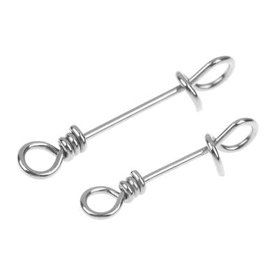 50 stuks Versterkt Roestvrij Staal Snel Sluitende Veer Klem Gesp Lokaas Drop Rigs Veiligheidsconnector Haken voor Vissen