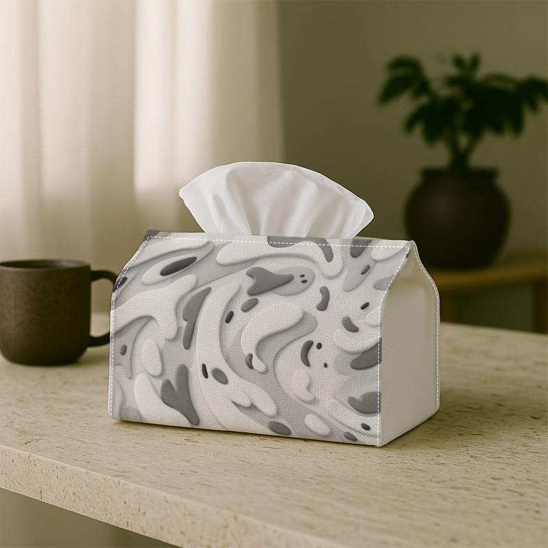 1pc Modern Abstract Minimalist Tissue Box, Organic Fluid Multifunctional Fabric Tissue Box, Outdoor Party Supplies, Everyday Desktop Tissue Storage Bo