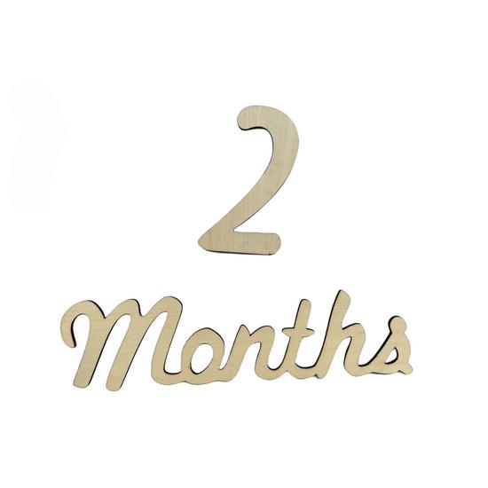Nordic Baby Milestone Wooden Sign: 1st Year, Full Moon, 100 Days Birthday Photo Props