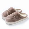 Plush cotton slippers wear thick soles outside in autumn and winter household warmth and plush comfort couple bedroom shoes