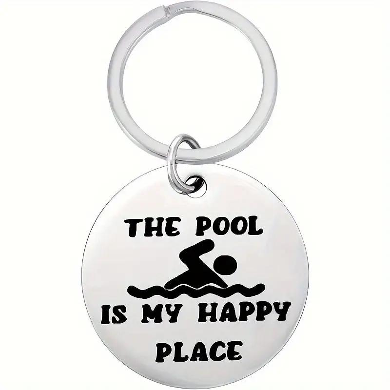 

Modern Minimalist Stainless Steel Graduation Keychain - American Style серебряный