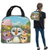 Puffin Rock Cartoon Insulated Lunch Bag for Women Children Portable Food Boxes Thermal Lunch Box Tote