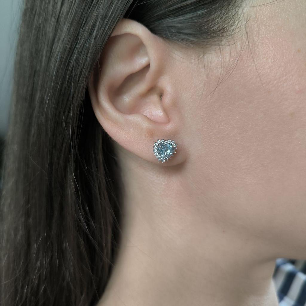 Серебряные серьги с натуральным топазом 1.777ct (2188469)