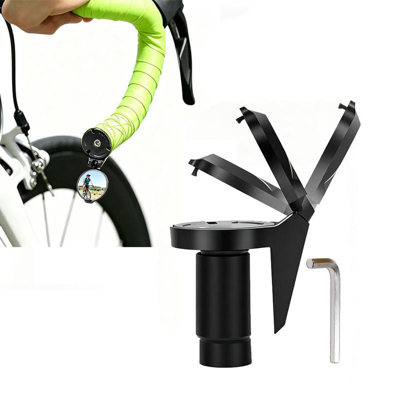 Bicycle Rearview Mirror 360° Rotatable Adjustable Handlebar Drop Bar Mount Convex Mirror for Mountain Road Bike