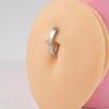 8pcs Stainless Steel Navel Rings Gold Color Belly Button Rings with Crystal Women Men Body Piercing Ornament Unique