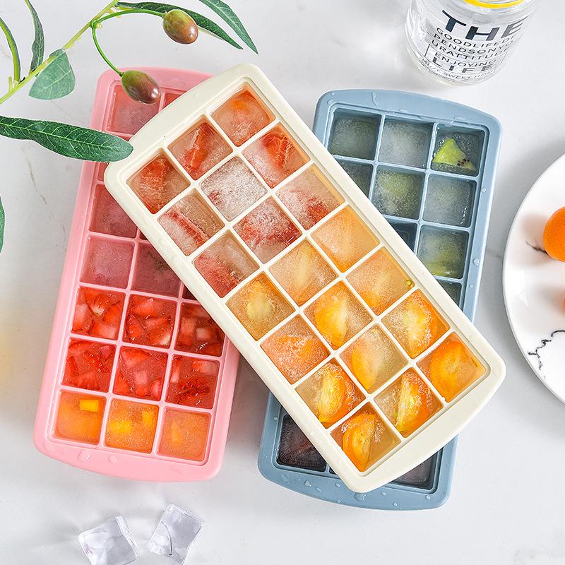 Large Square Ice Cube Mold Japanese Ice Cube Silicone Ice Mold with Lid Dust 21 Ice Mold