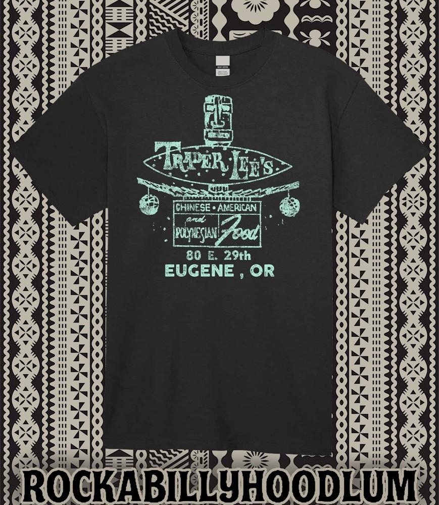 

Retro Tiki Art Tee T Shirt Bar Mug Restaurant Polynesian Trader Lees Eugene OR S