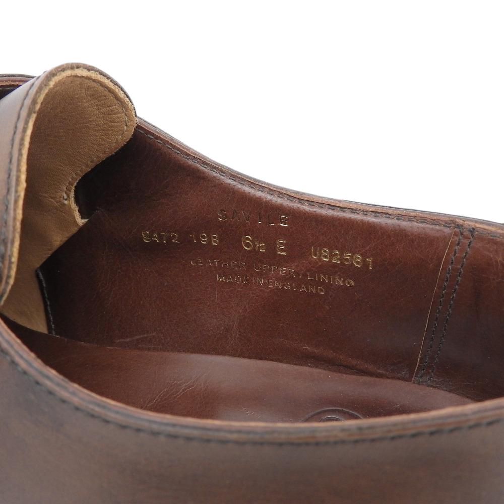 Crockett&Jones Excellent Condition 9472 SAVILE Single Monk Strap Shoes for Men, Brown, Size 6 1/2 Shoes 6.5 BrownUsed