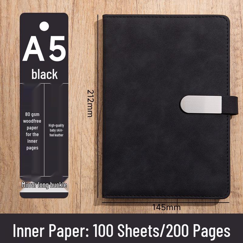 Personalized A5 Soft Leather Notebooks with Logo Printing: Custom Covers & Pages for Office Use