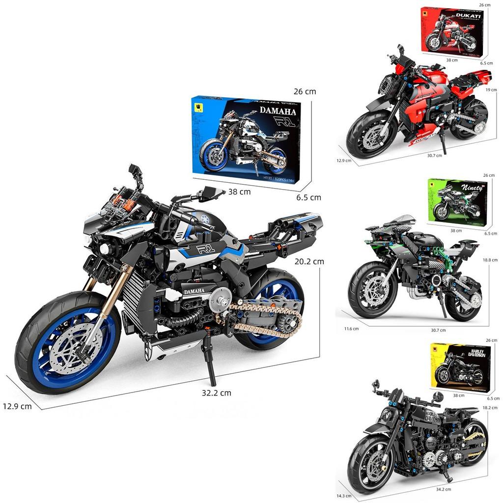 Motorcycle Kawasaki Ducati Assembly Building Block Model Toys
