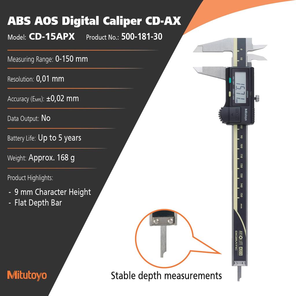 Mitutoyo digitální posuvné měřítko ABS Digimatic posuvné měřítko CD-15APX