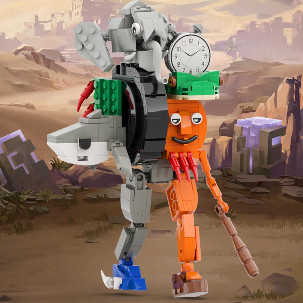 MOC Italian Brainrot Animals Building Blocks Monster Fusion Editio Tralalelo Tralala SharkBricks Toy Gift