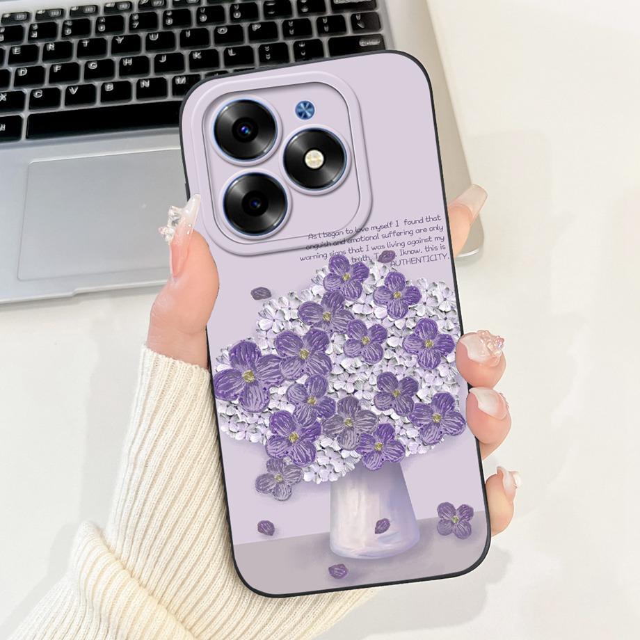 For Tecno Spark Go 2024 Case Tecno Spark 20c 20 Pop 8 Funda Aesthetic Cartoon Panda Rabbit Camera Protection Matte Soft Cover