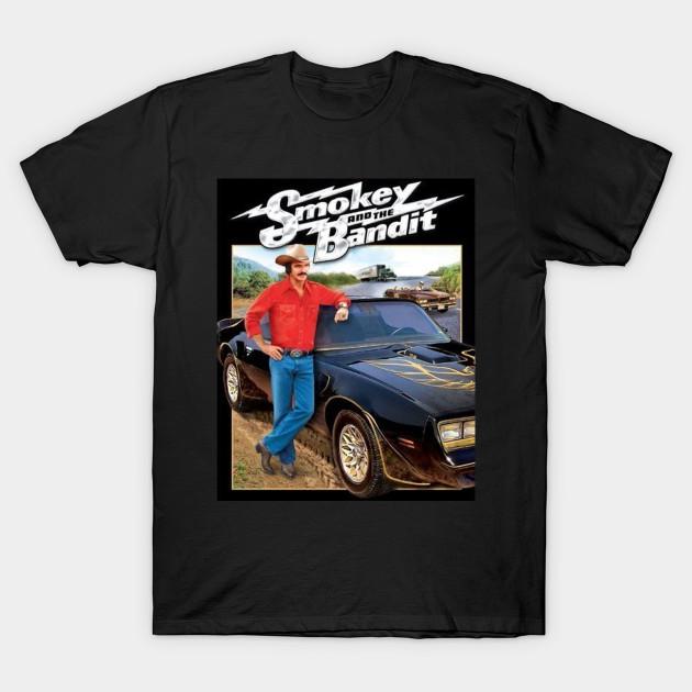 Men Black Print T-shirt Smokey And The Bandit No-Cut Transfer Paper Print Cotton Tshirt S чёрный