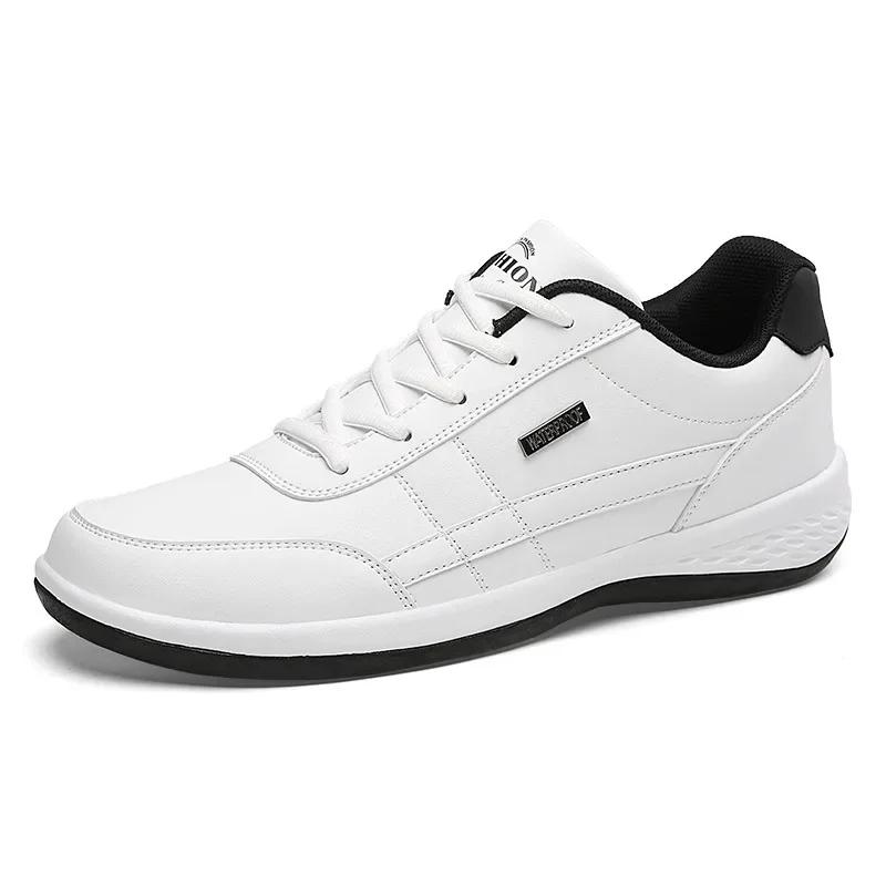 Fashion Leather Men Shoes Sneakers Trend Casual Shoe Italian Breathable Leisure Male Sneakers Non-slip Footwear Men Vulcanized Shoes