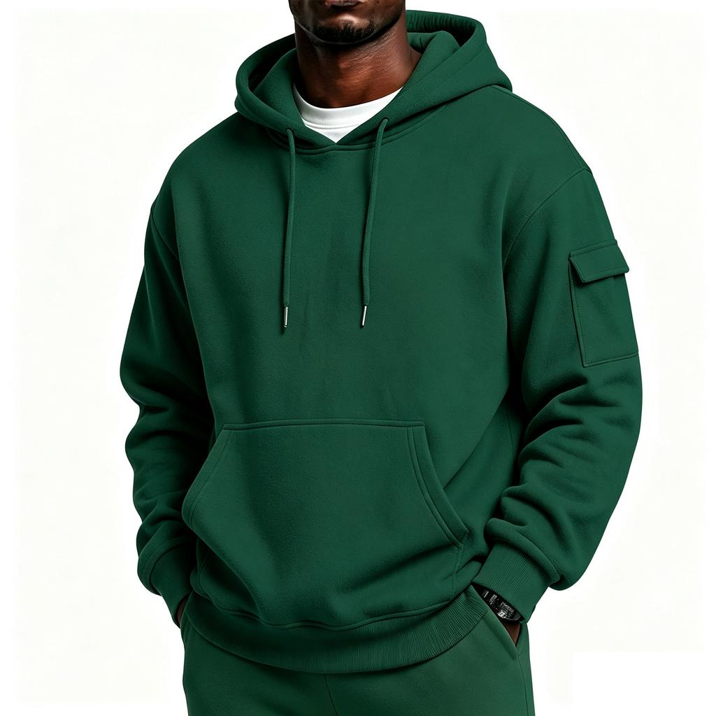 Herren Kapuzenpullover mit Taschen Lässig Bequem Pullover Sweatshirt