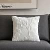 Anti-static Pillowcase Plush Jacquard Pillow Cover, 3D Embossed Solid Color Cushion Case, 17.7 x17.7 Inch Anti-Static Soft Throw Modern Cozy