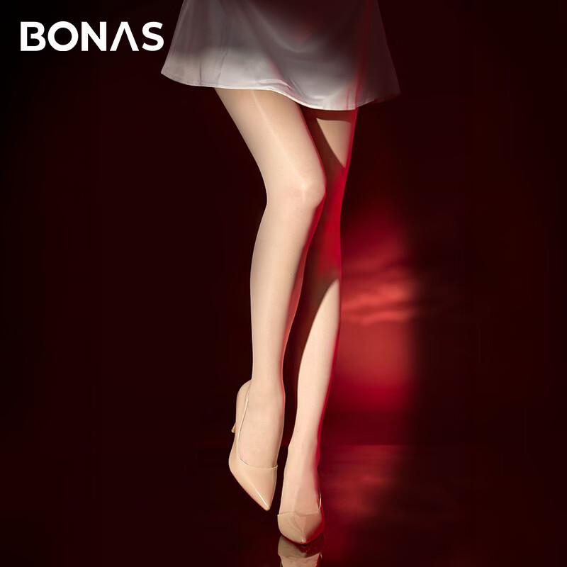 

Bonas Ultra-Thin Glossy Run-Resistant Silky Pantyhose One Size