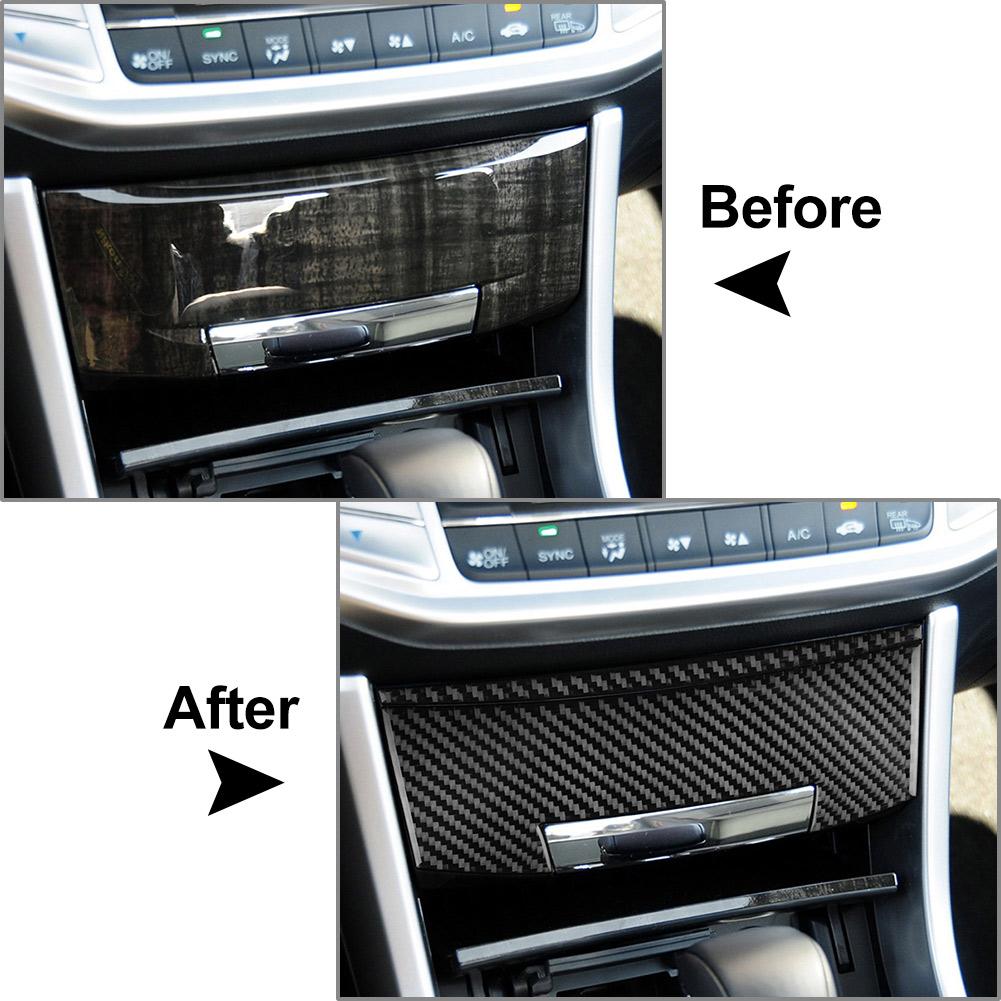 

Car Interior Central Storage Box Cover Trim Carbon Fiber Accessories For Honda Accord 2013 2014 2015 2016 2017