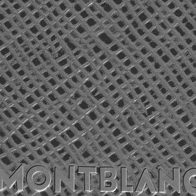 Montblanc Meisterstück Hexagonal White Star Logo Solid Color Full Grain Leather Pen Case Unisex Accessories Elegant-Gray MB131742