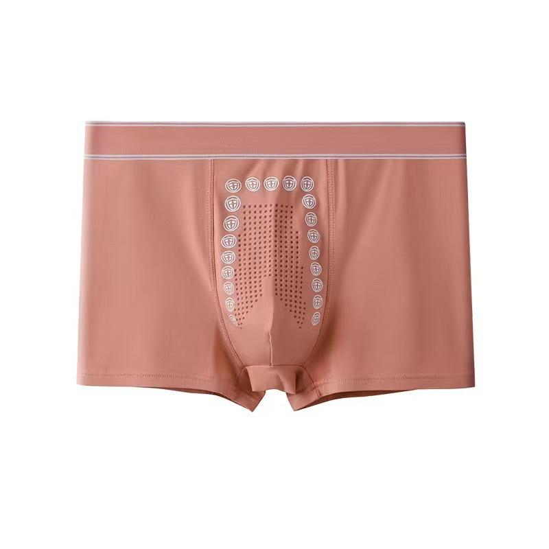 Large Size Men's Spring and Autumn Pure Cotton Anti Bacterial Bottom Crotch Waist Flat Angle Underwear