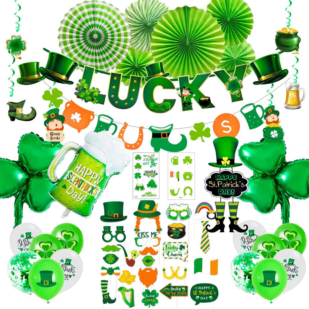 St Patricks Day Decoration,St Patrick's Day Party Decorations-St Patrick's Day Balloon Banner,St Patrick's Day Party Supplies&Irish Themed Party Decor
