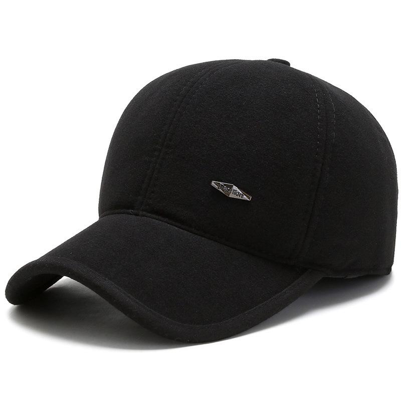 

Warm Baeball Cap Elderly Ear Protection Dad Hat Old Winter Cotton Hat For Middle Aged Dad And Grandpa Adjustable