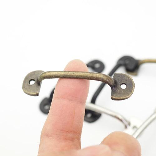 sempiterno 10-Piece Mini Handle Pulls, Very Small Zinc Alloy Handles, Antique Retro Style, 6x1.5cm, Jewelry Box Handles, Gift Box, Package Box Accesso