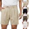 Shorts Décontractés pour Homme, Coupe Ample, Taille Élastique, Cinq Poches, Fermeture Boutonnée et Ourlet Relevé, pour un Usage Quotidien