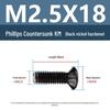Yigu Uhlíková ocel Černý nikl Kalené KM Šrouby s plochou hlavou Phillips M2-M4 pro elektroniku