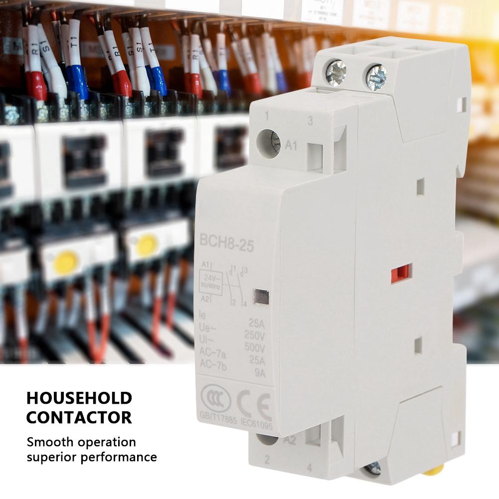 2P 25A 24V 1NO 1NC 5060Hz Din Rail Household?AC Contactor High Quality