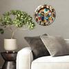 Versatile 30cm Round Wall Clock with Glass Surface and Decorative Metal Case