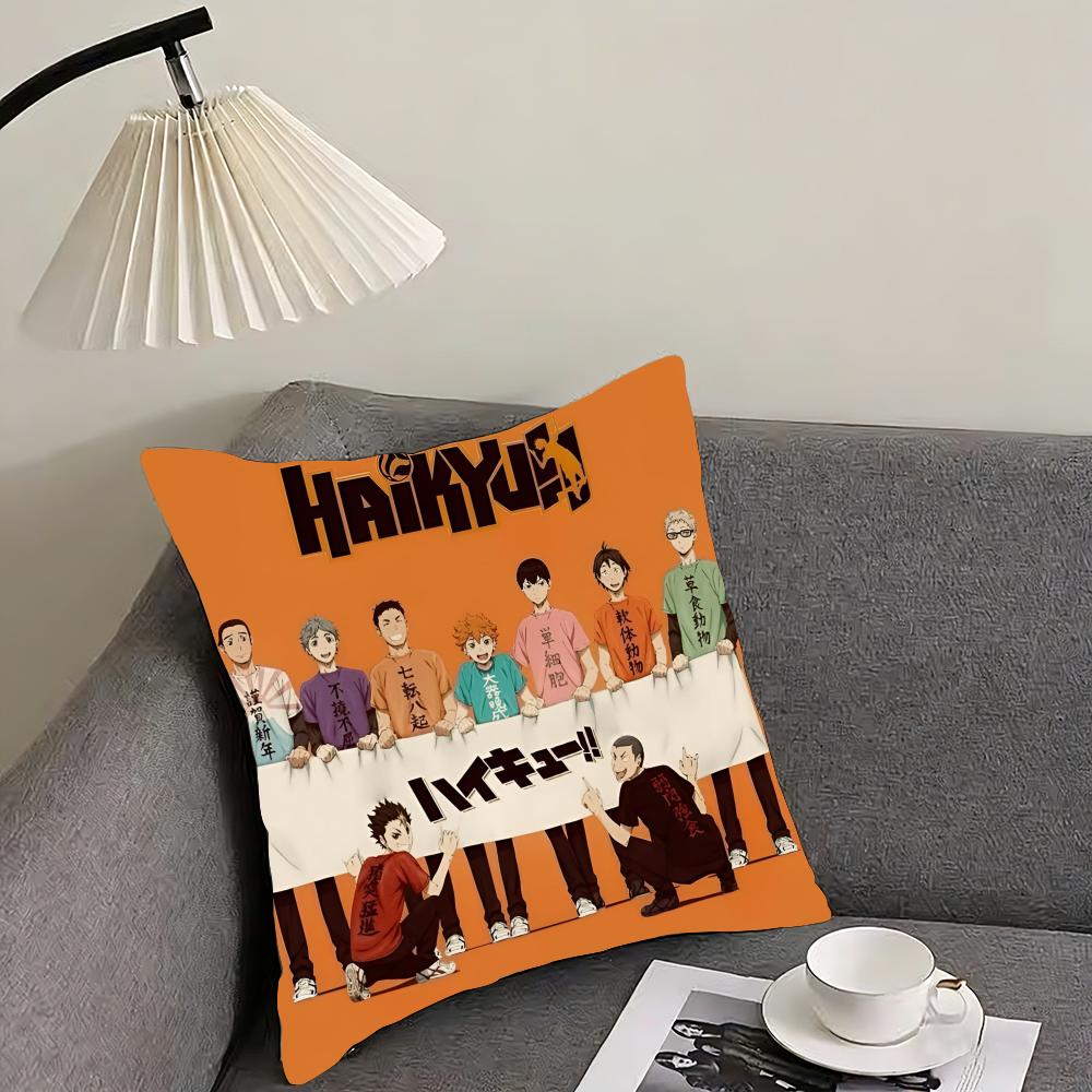 Poszewka na poduszkę Haikyuu Dwustronna pluszowa poszewka na poduszkę – Do samochodu, sofy, sypialni, idealna na prezent.